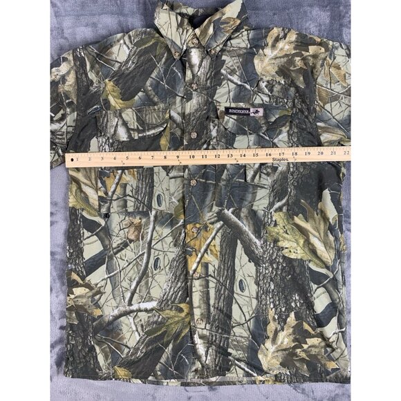 VTG Winchester Realtree Hardwood Camo Button Up Shirt Mens M Outdoor Hunting - Picture 7 of 8